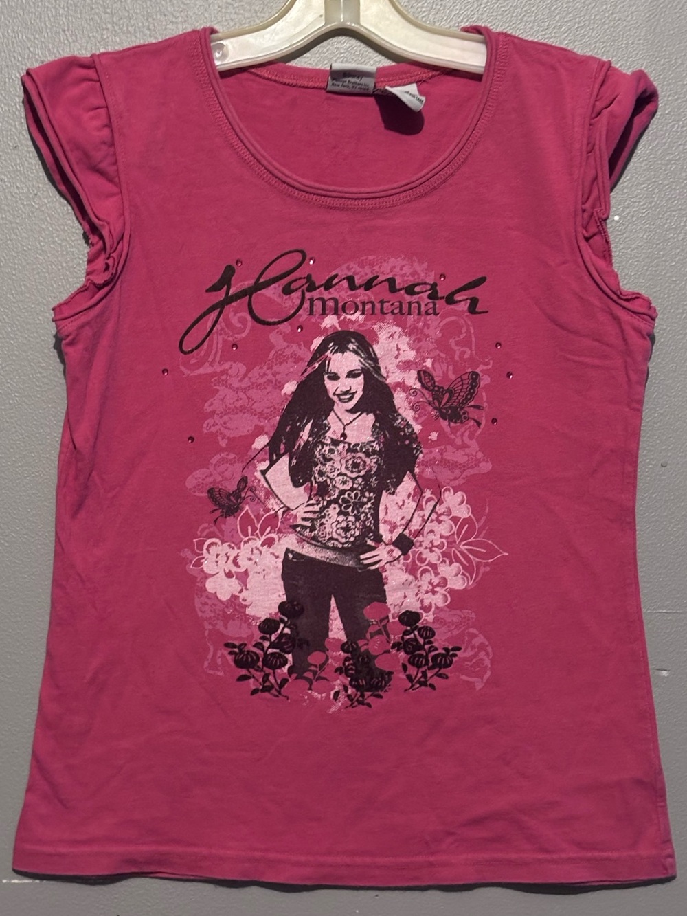 Y2K Dark Pink Hannah Montana T-Shirt